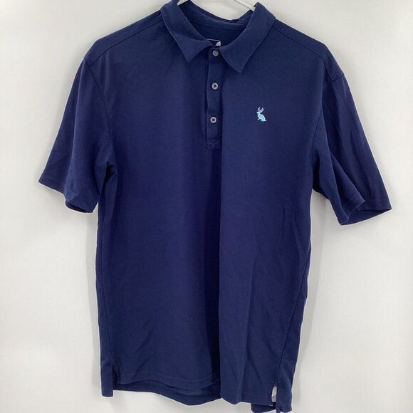 EUC Mens Stio short sleeved golf polo- Navy- Large - Picture 2 of 7